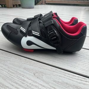 Peloton Black and Red Cycling Shoes